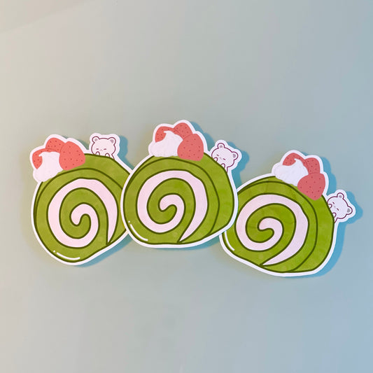 Matcha Roll Cake Sticker